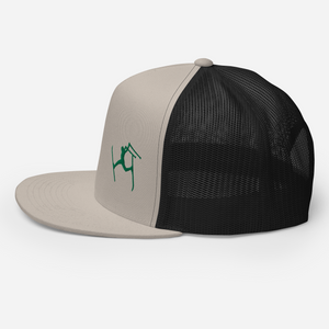 SKIMAN FULL SEND HIGH-Trucker Cap GREEN LOGO