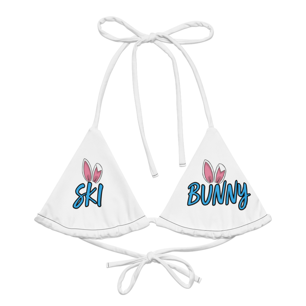 SKIMAN SKI BUNNY All-over print recycled string bikini top