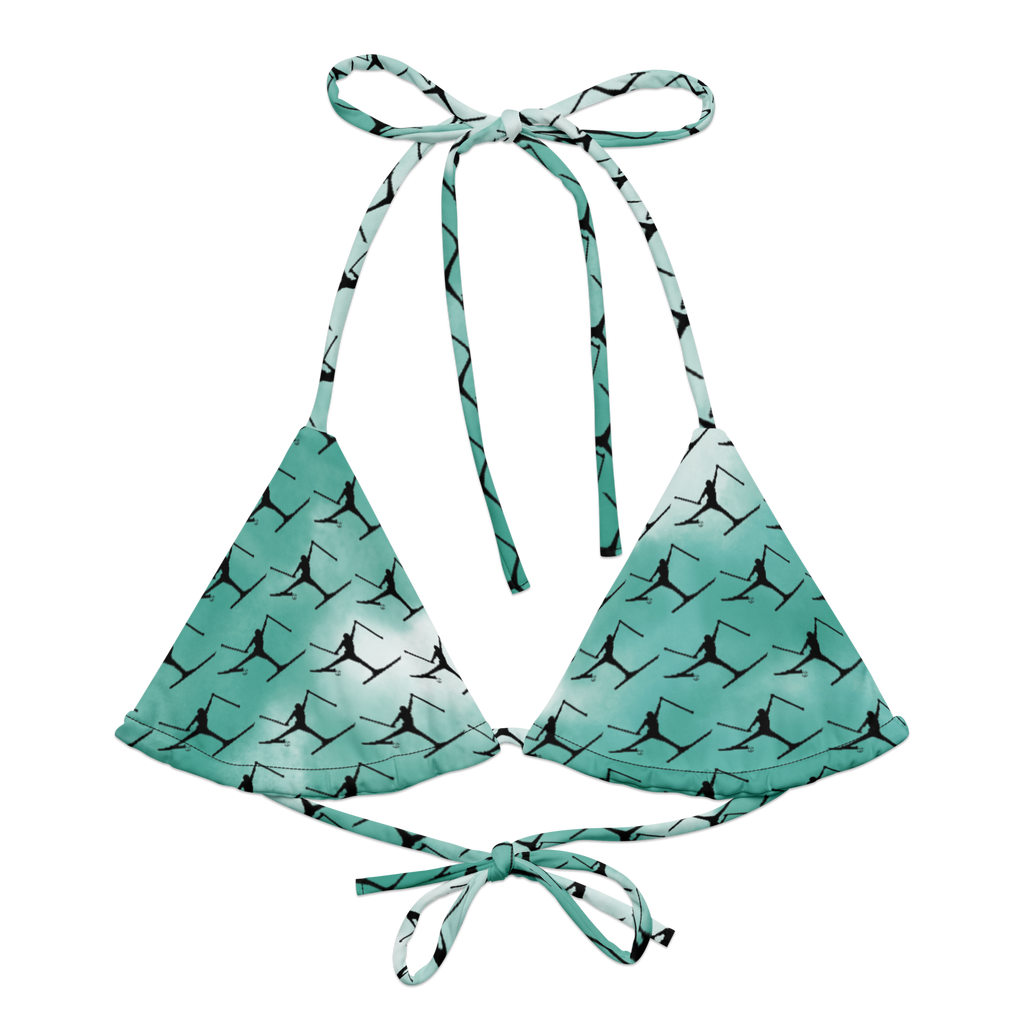 SKIMAN SEND IT All-over print recycled string bikini top