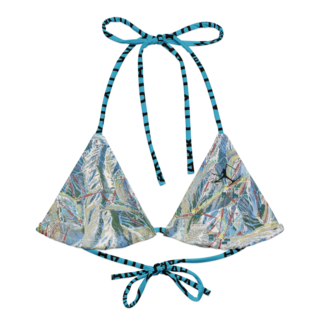 SKIMAN PARK CITY SEND IT All-over print recycled string bikini top