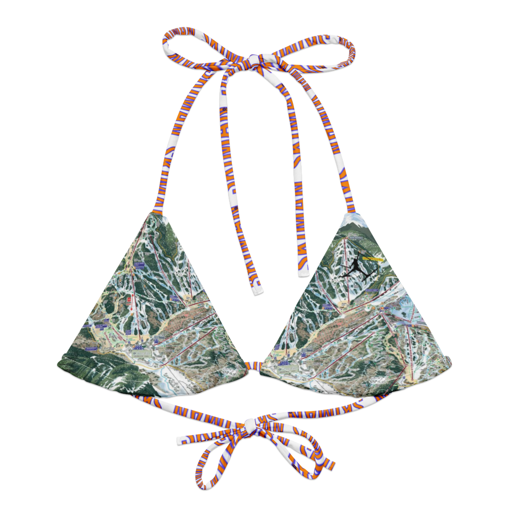 SKIMAN BEAVER CREEK SEND IT All-over print recycled string bikini top