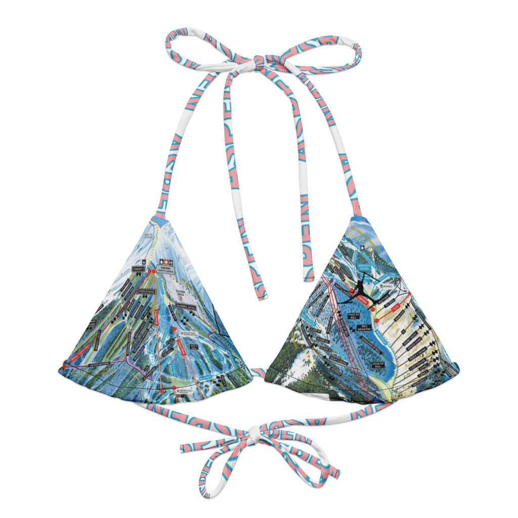 SKIMAN ASPEN SEND IT All-over print recycled string bikini top