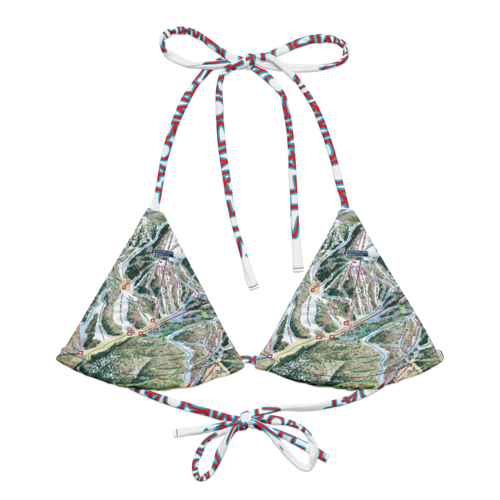 SKIMAN STEAMBOAT SEND IT All-over print recycled string bikini top
