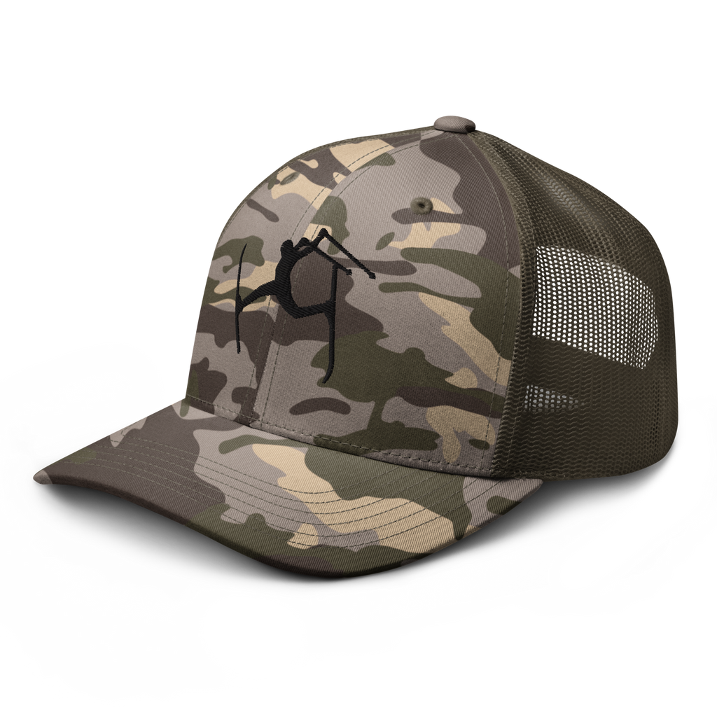 SKIMAN FULL SEND Black Camouflage trucker hat