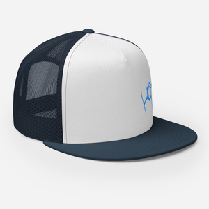 SKIMAN FULL SEND BLUE HIGH-Trucker Cap